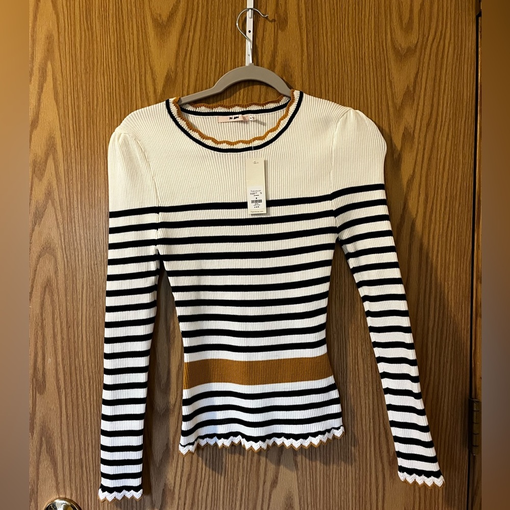 Francesca’s Striped Sweater, new with tags!
